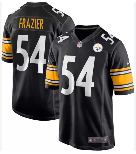Men Pittsburgh Steelers 54 Zach Frazier Black Game Nike NFL 2024 Jersey